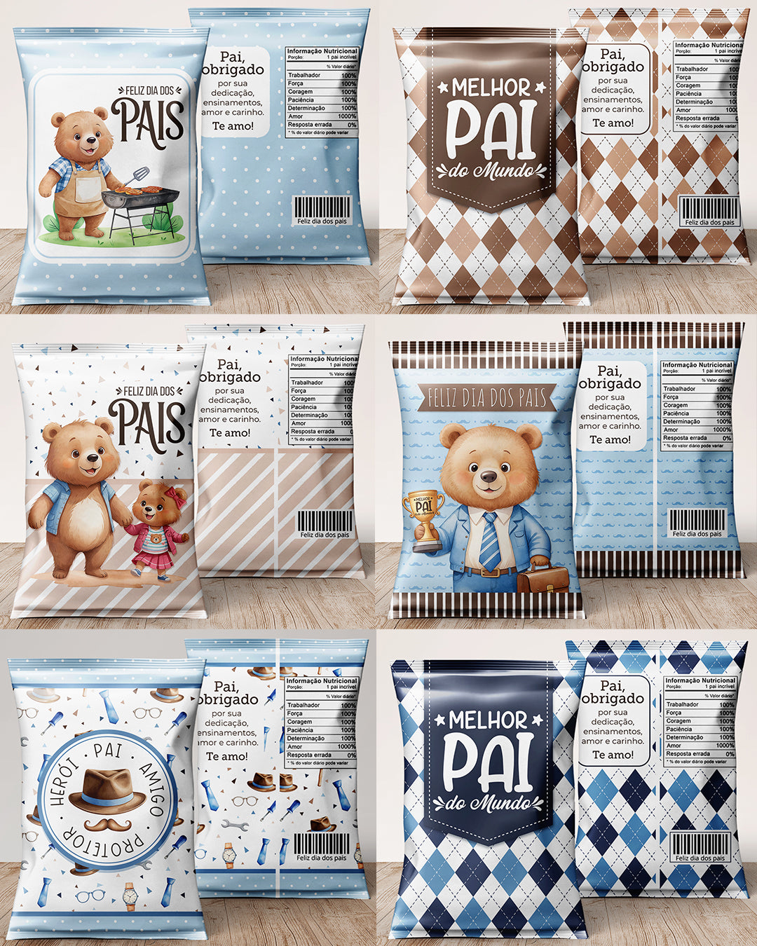 Printable Bundle - Chip Bag - Daddy Bear