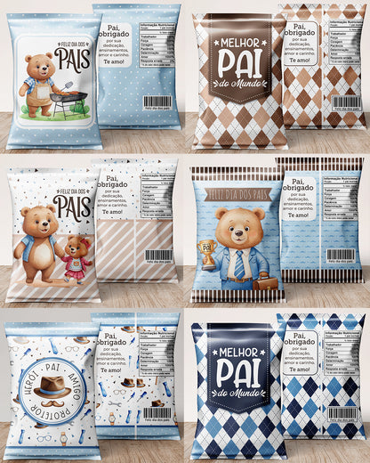 Kit Printable - Chip Bag - Papai Urso