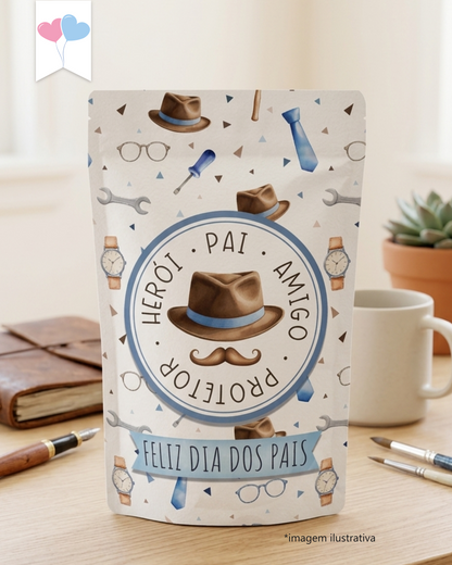 Printable - Rótulo Ziplock (stand up pouch) - Dia dos Pais