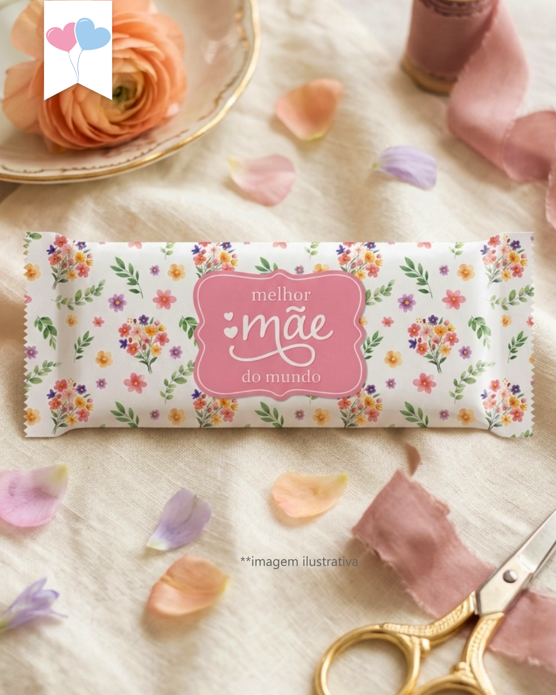 Kit Printable - Arte para Chocolates - Dia das Mães Modelo 2
